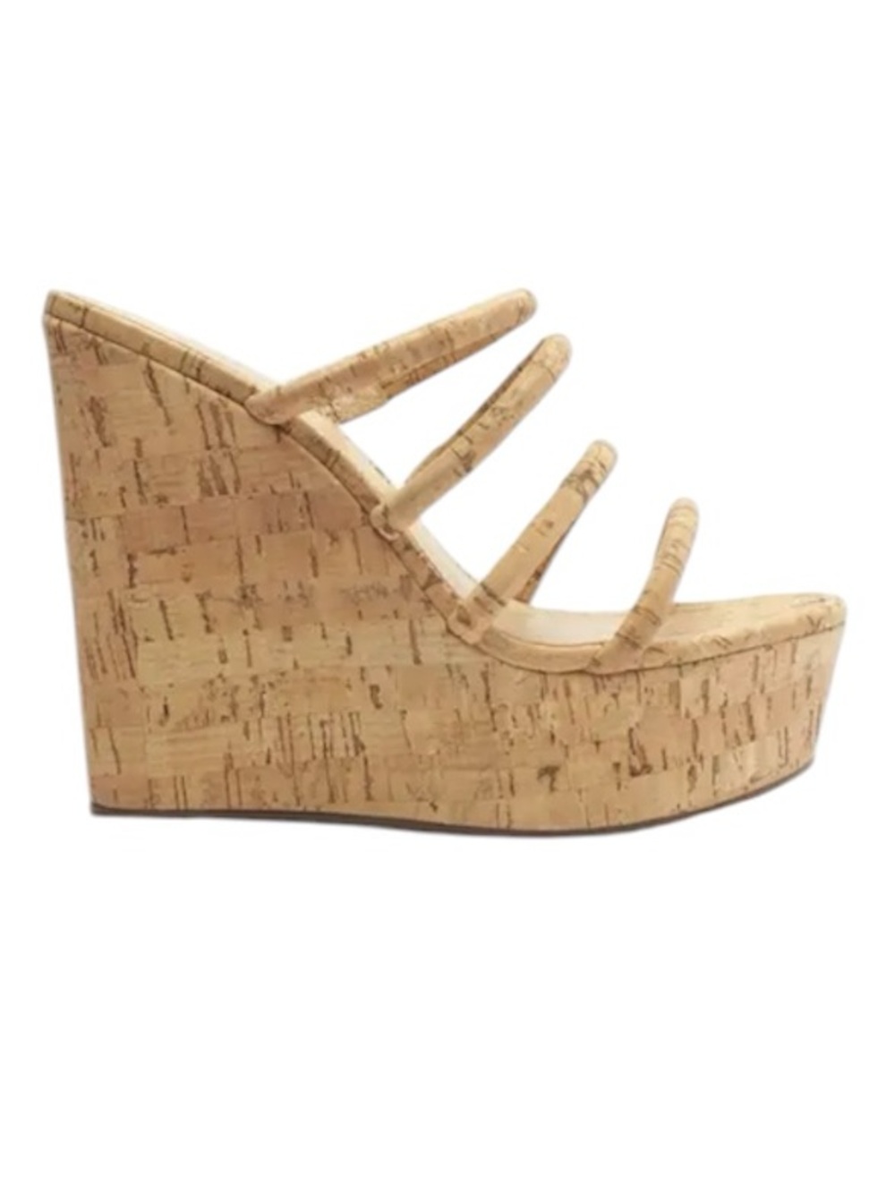 SCHUTZ Cari Slip On Tan Platform Wedge Sandals